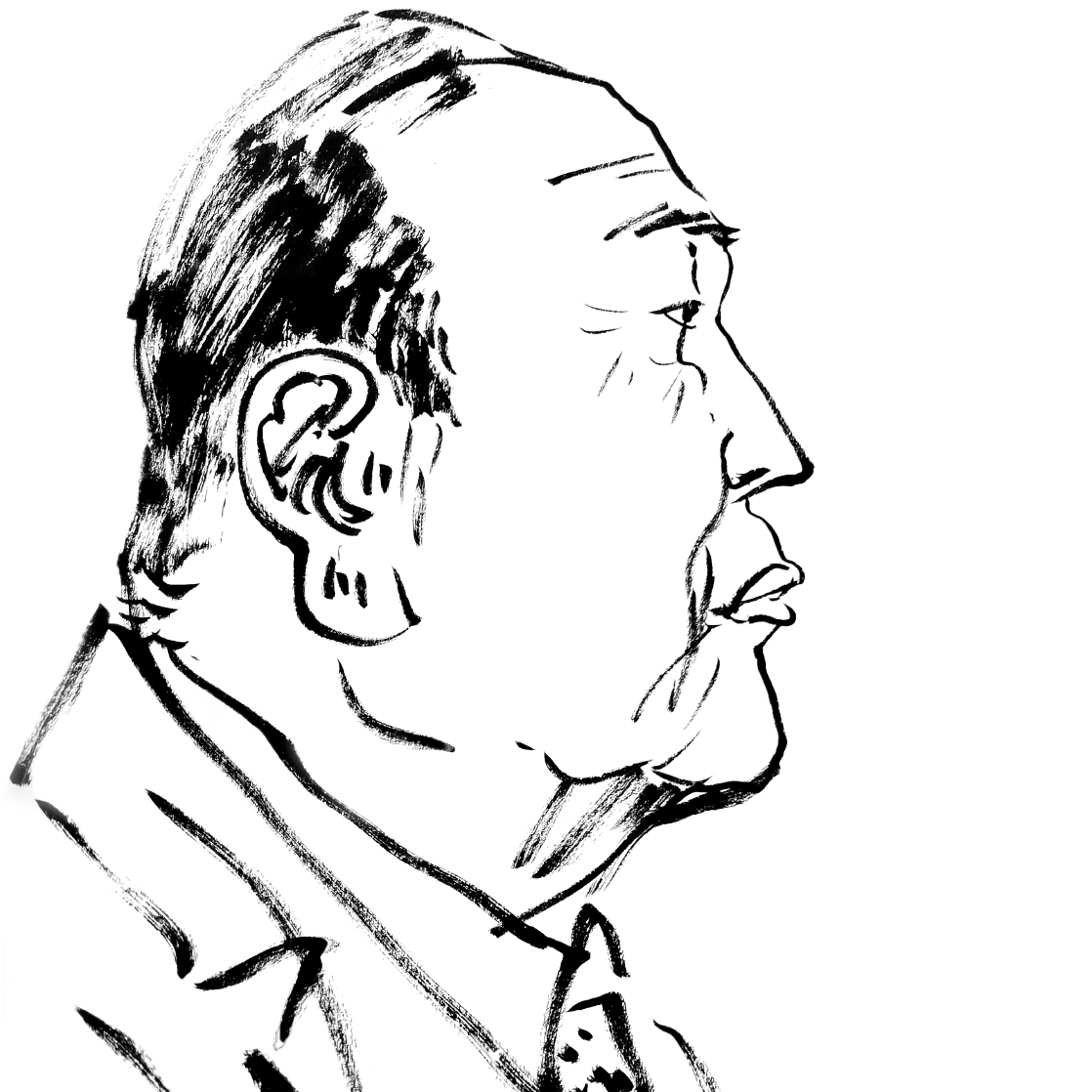 A caricature of Calligrapher Seonggok Lim Hyun-ki

